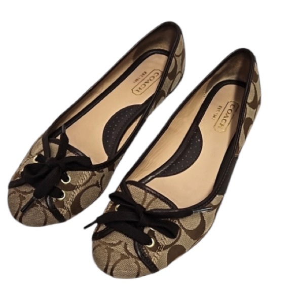 Coach Josie signature c's logo ballet flats women's size 7 - Picture 1 of 10